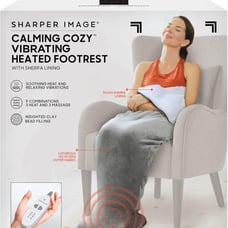 Sharper image for massager and heated footrest