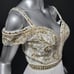 NWT~565~ANGELA & ALISON~SZ 4~IVORY GOLD BEADED COLD SHOULDER PROM DRESS GOWN