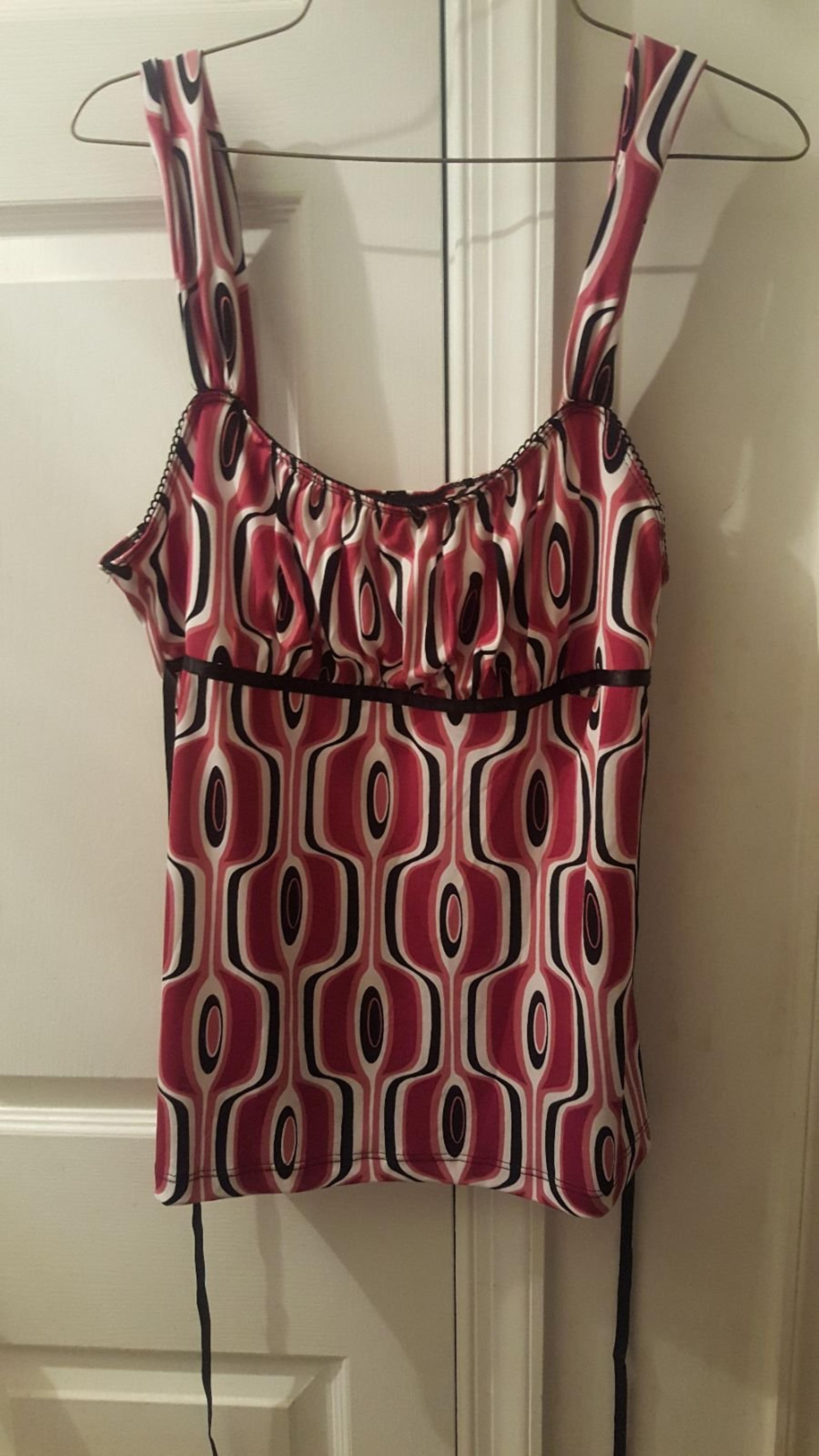 NEW AB STUDIO TANK TOP W/SASH AT WAIST