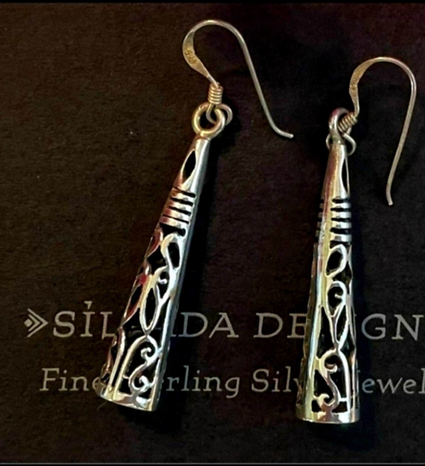RARE Silpada Sterling Silver Filigree Earrings