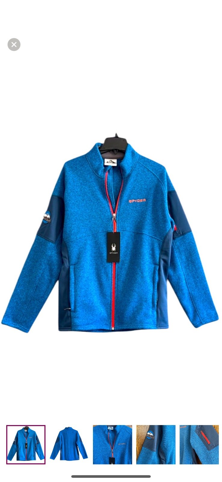 Spyder Mens Medium Blue Empire Jacket NEW Price Firm