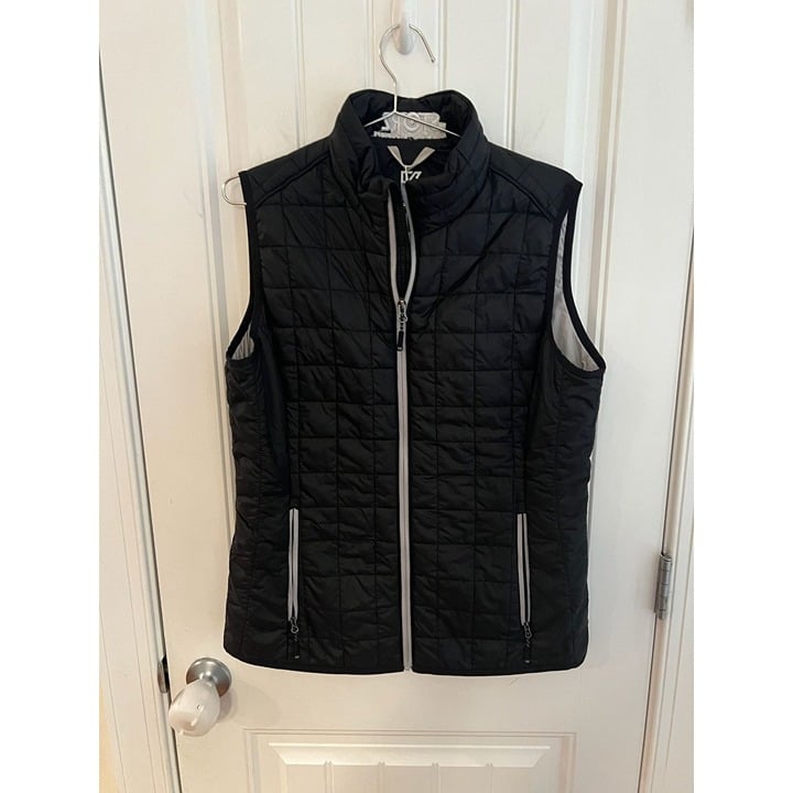 Cutter & Buck Women's Primaloft Rainier Black Quilted Vest Packable Sz Large NWT