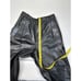 Vintage Womens 12 Black Leather Pleated High Rise Pants