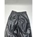 Vintage Womens 12 Black Leather Pleated High Rise Pants