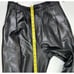 Vintage Womens 12 Black Leather Pleated High Rise Pants