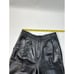 Vintage Womens 12 Black Leather Pleated High Rise Pants