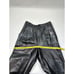 Vintage Womens 12 Black Leather Pleated High Rise Pants