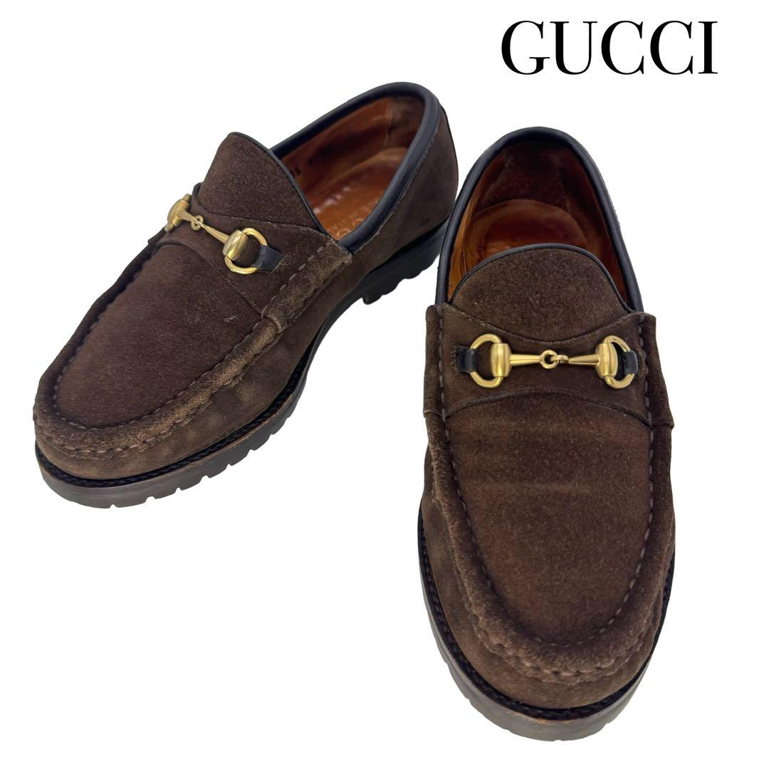 GUCCI Horsebit Suede Loafers, approximately size 22cm, Women's Shoes