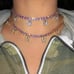 Pink butterfly tennis link choker