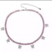 Pink butterfly tennis link choker