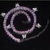 Pink butterfly tennis link choker