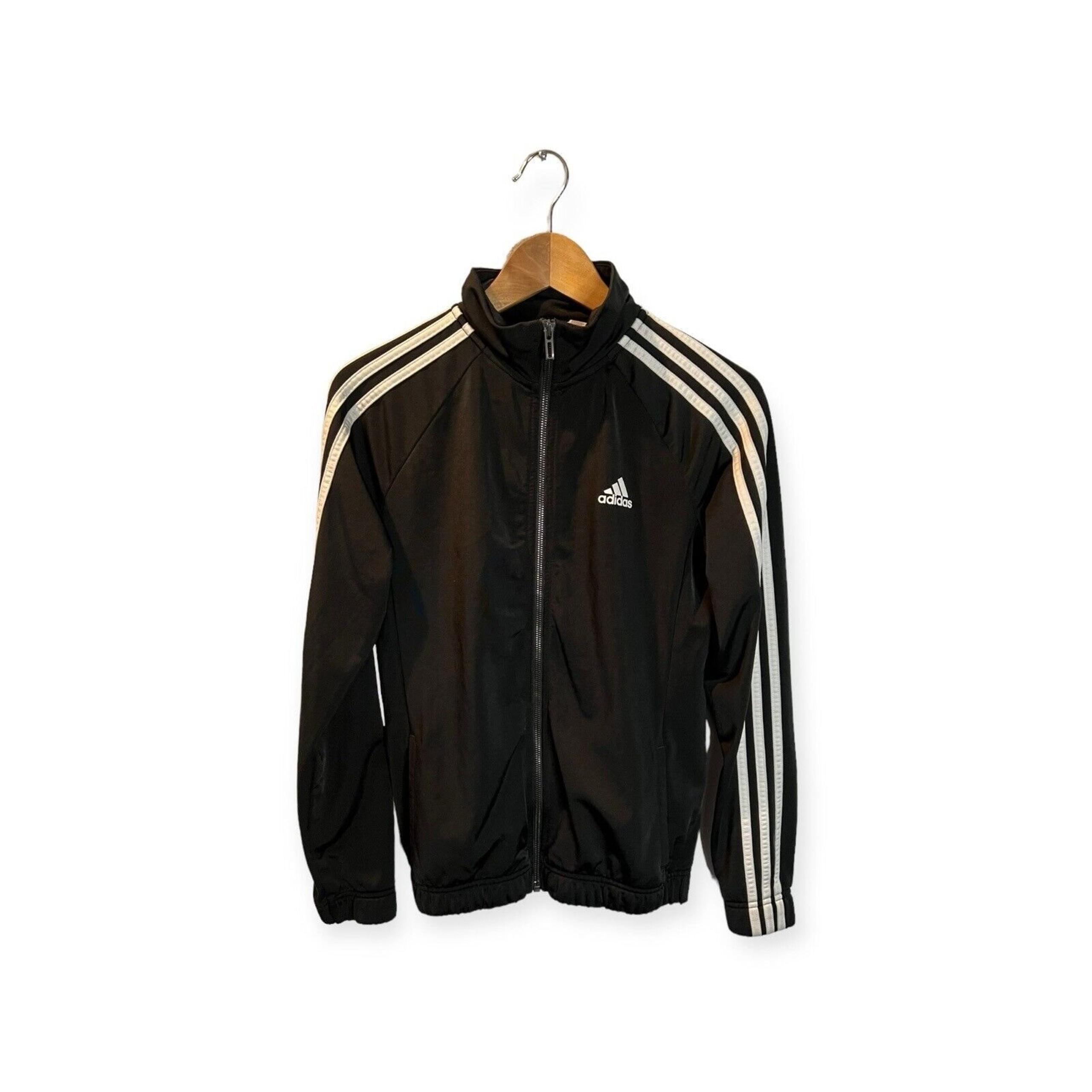 ADIDAS Track Top Women’s Size Small - Black , White, Full Zip, Pockets