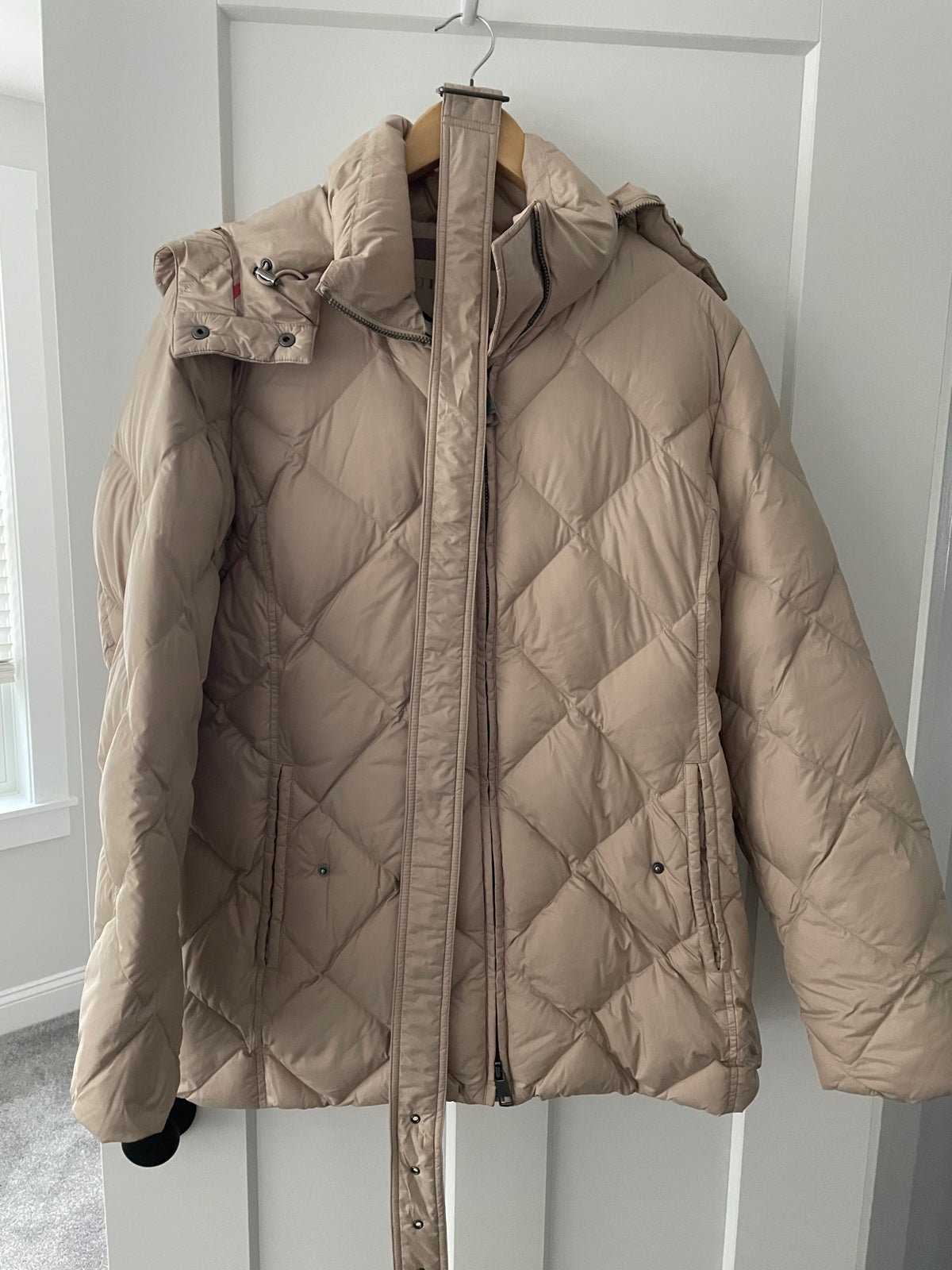 Burberry Brit Failford Beige Down Puffer Jacket size XL