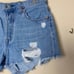 Levi’s 501 High-Rise Cut Off Fray Hem Denim Jean Button Tab Shorts Size 29”