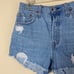 Levi’s 501 High-Rise Cut Off Fray Hem Denim Jean Button Tab Shorts Size 29”