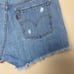 Levi’s 501 High-Rise Cut Off Fray Hem Denim Jean Button Tab Shorts Size 29”