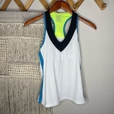 Lucky in Love White Athletic Tank Top XS