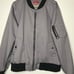 Saks Fifth Avenue Men's Size XXL/TTG Bomber Jacket Gray w/ Black Trim Zip Close