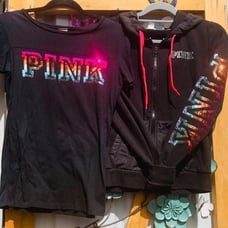 VS PINK Bling hoodie & T-shirt