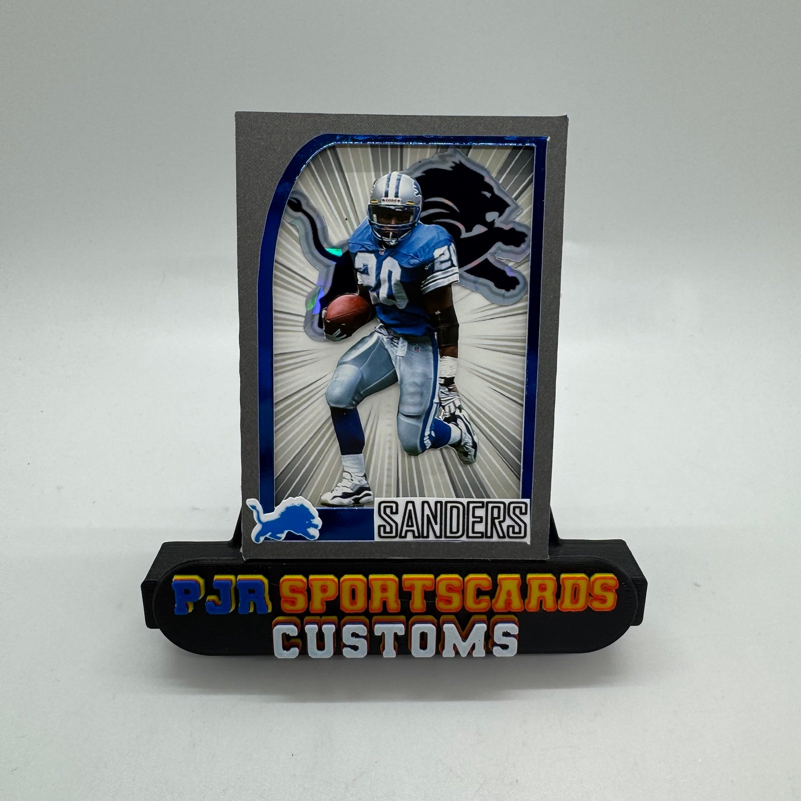 Custom made art card ACEO of Barry Sanders Detroit Lions