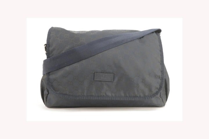 Gucci Diaper Messenger Black GG Nylon