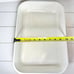 Vintage LE CREUSET Yellow Orange Enameled Cast Iron Casserole Pan Swing Handles