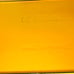 Vintage LE CREUSET Yellow Orange Enameled Cast Iron Casserole Pan Swing Handles