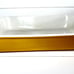 Vintage LE CREUSET Yellow Orange Enameled Cast Iron Casserole Pan Swing Handles