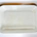 Vintage LE CREUSET Yellow Orange Enameled Cast Iron Casserole Pan Swing Handles