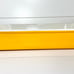 Vintage LE CREUSET Yellow Orange Enameled Cast Iron Casserole Pan Swing Handles