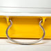 Vintage LE CREUSET Yellow Orange Enameled Cast Iron Casserole Pan Swing Handles