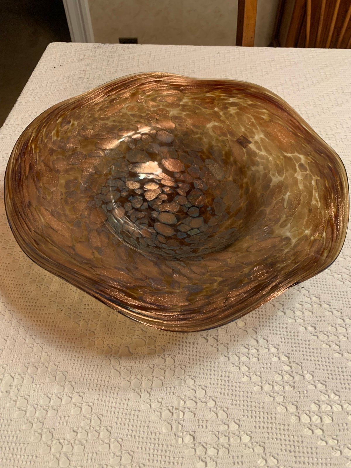 Hand blown glass Murano large decorative dish/bowl 2001