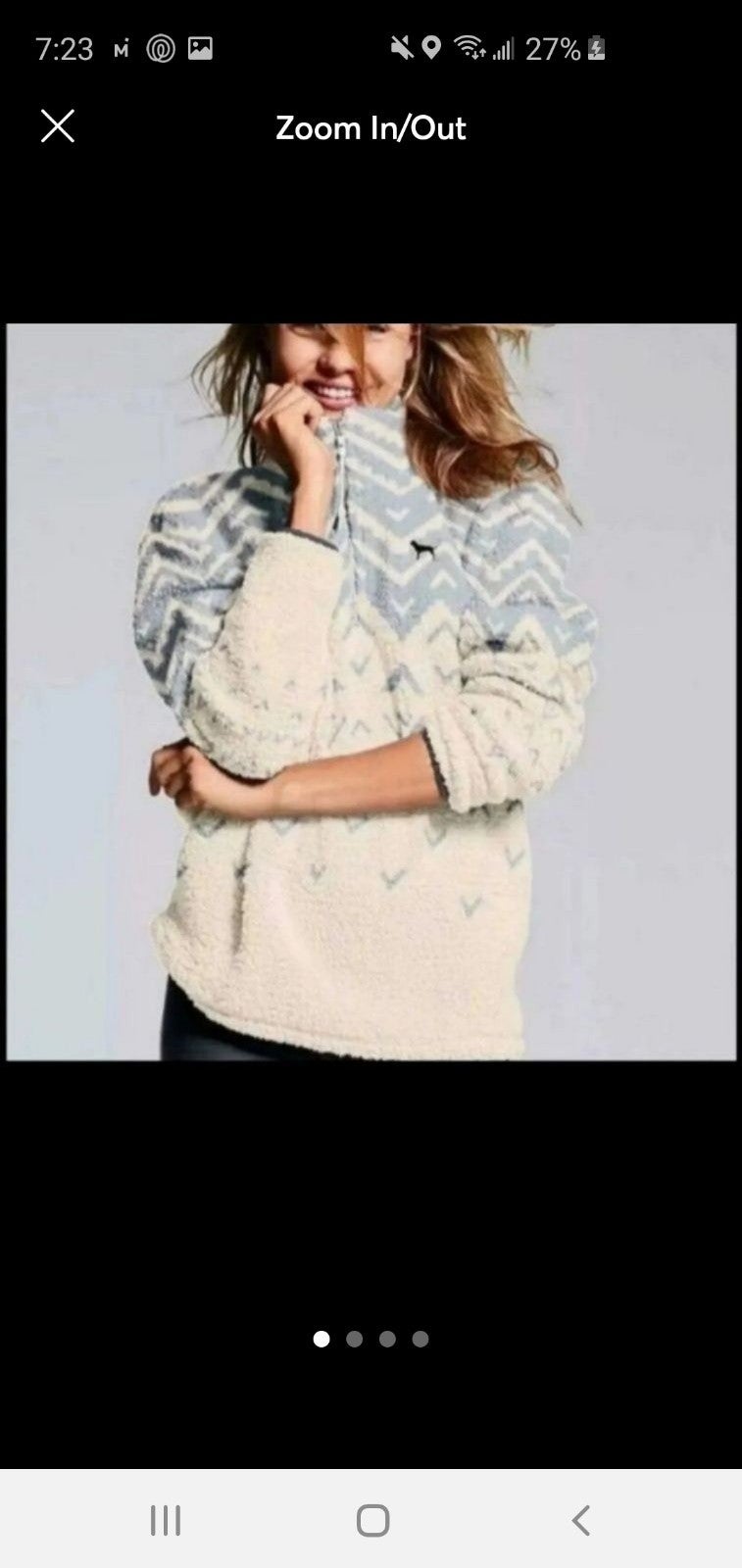HTF!! VS Pink XS Sherpa Pullover