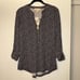 Michael Kors Women’s Black Tan Giraffe Print Zipper Shirt Small NWT