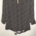 Michael Kors Women’s Black Tan Giraffe Print Zipper Shirt Small NWT