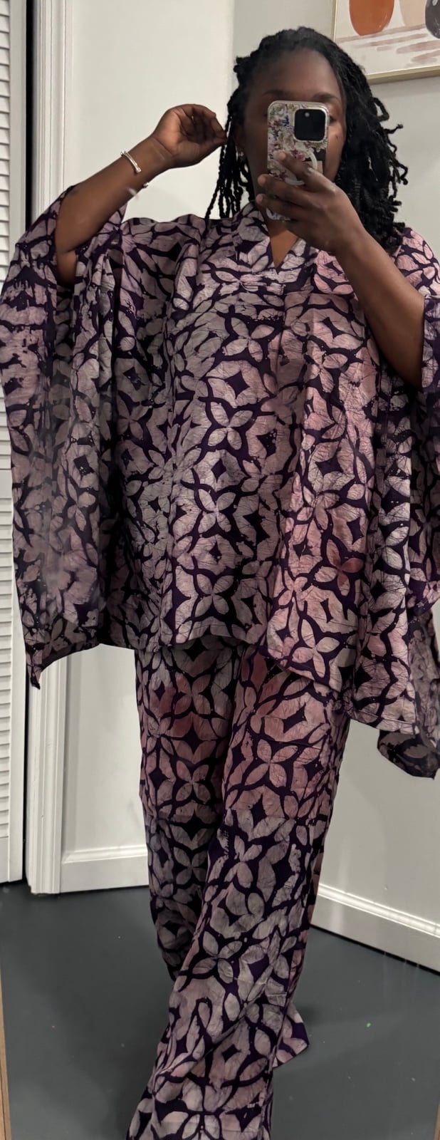 Adire set pants and top African women outfit