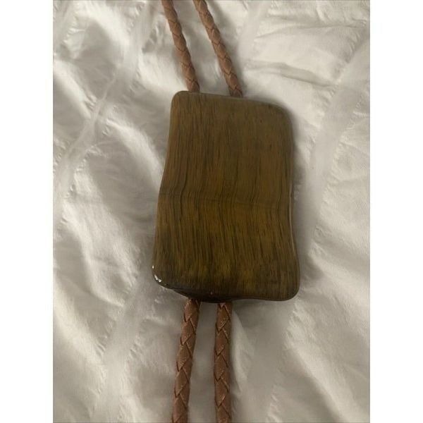 Vintage 1960’s Bolo Tie Stone Southwestern Camel Brown