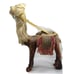 Vintage Lg 16 Leather Stuffed Camel Arabian Handmade Sewn Middle Eastern saddle