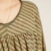 Anthropologie striped v neck burnout long sleeves top, xl, green