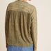 Anthropologie striped v neck burnout long sleeves top, xl, green