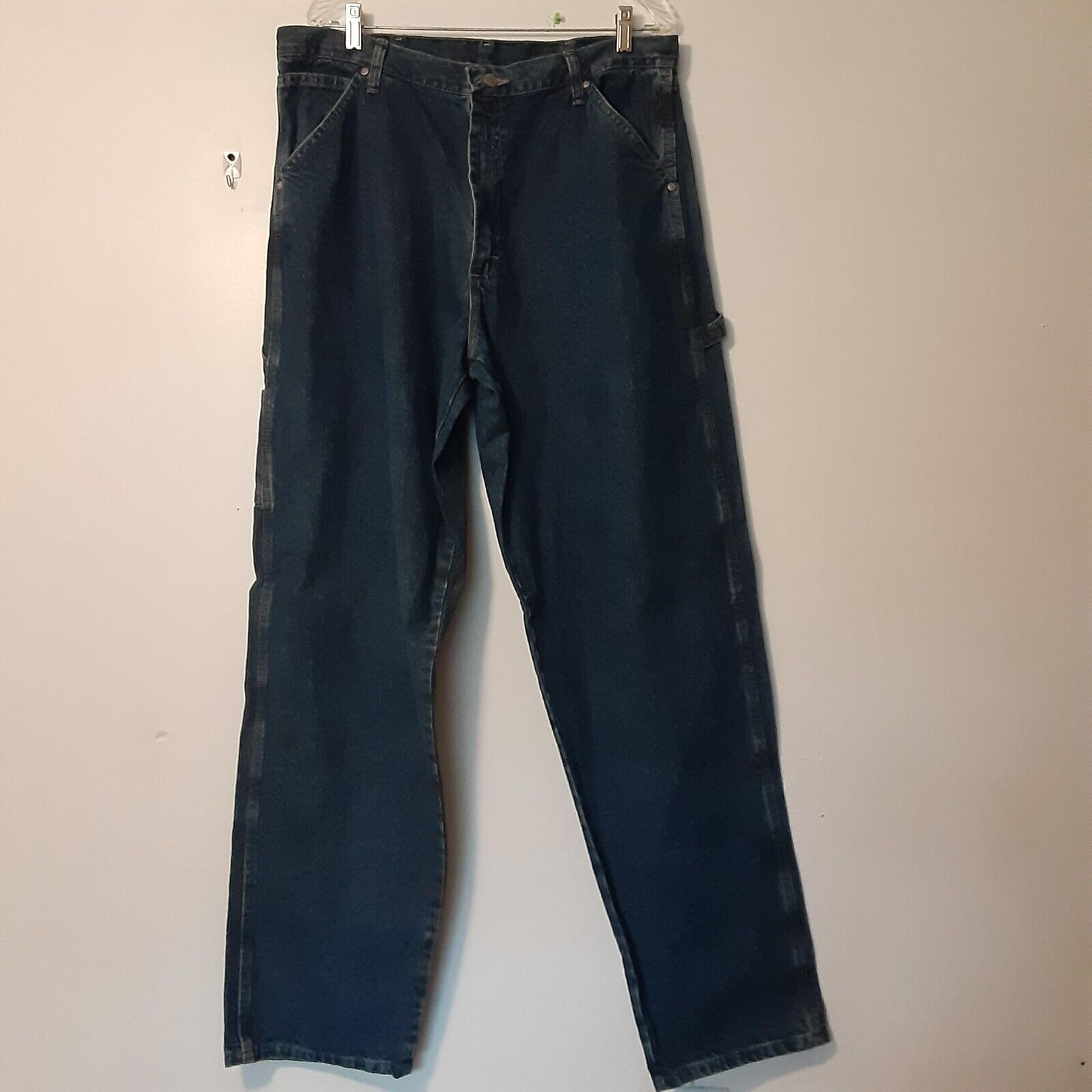 Wrangler Carpenter Jeans Mens 36x34 Y2K Baggy Skater Streetwear Work