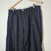 NWT Vintage Nike Track Pants Nylon Windbreaker Black Blue 90s Size XL 118237