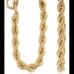 10k gold 1 long rope chain earrings