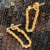 10k gold 1 long rope chain earrings