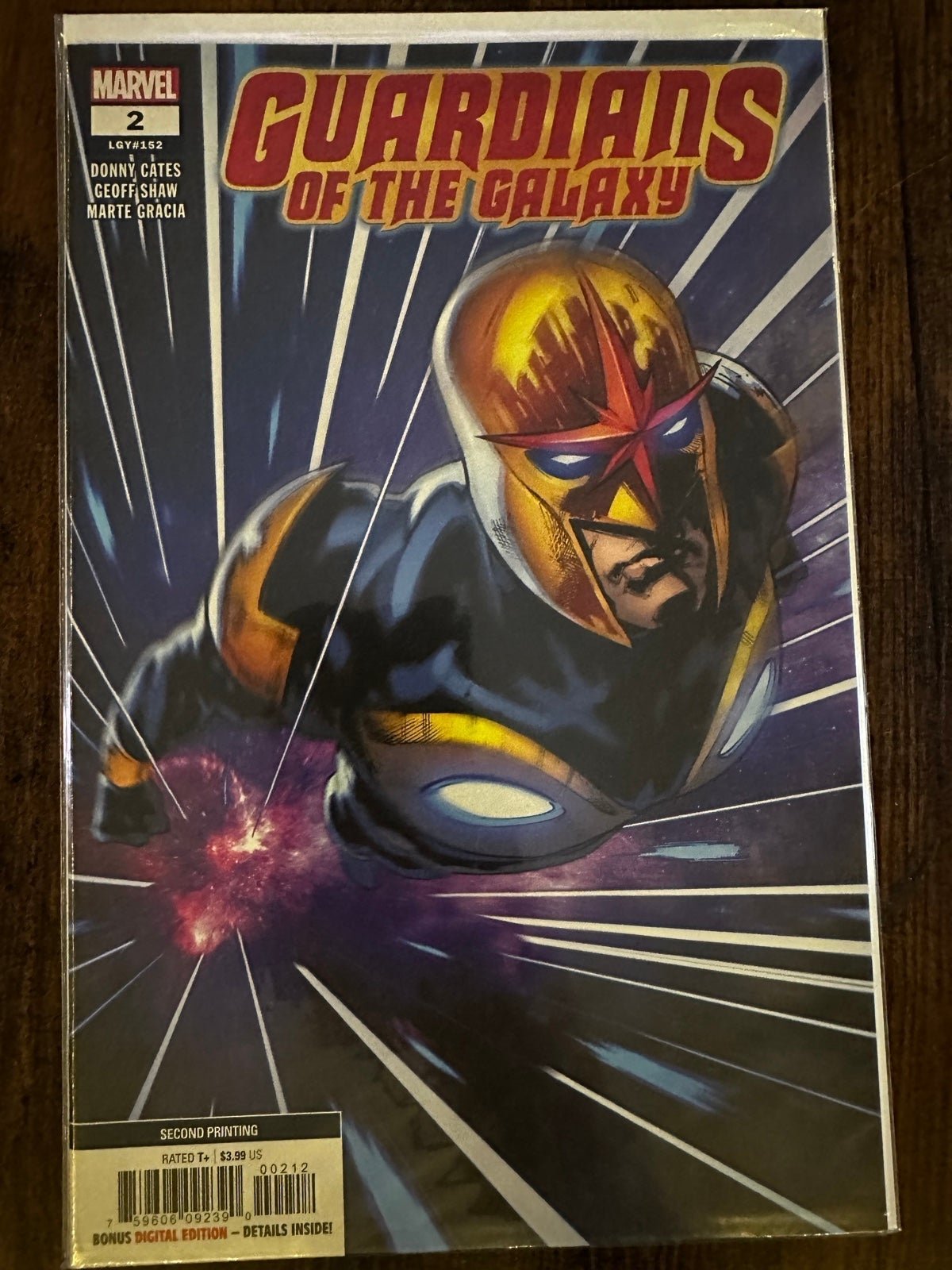 GUARDIANS OF THE GALAXY #2 (2019) SHAW 2ND PRINT VARIANT NOVA NM LOW PRINT RARE!