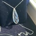 Swarovski PURE teardrop pendant rhodium finish necklace - authentic #2216