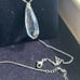 Swarovski PURE teardrop pendant rhodium finish necklace - authentic #2216