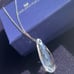 Swarovski PURE teardrop pendant rhodium finish necklace - authentic #2216
