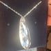 Swarovski PURE teardrop pendant rhodium finish necklace - authentic #2216