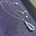 Swarovski PURE teardrop pendant rhodium finish necklace - authentic #2216